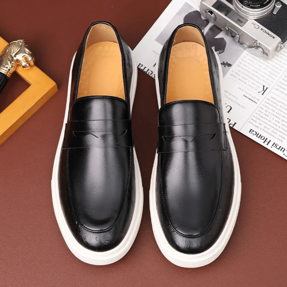 Leather Moccasin Slip-On for Men by Lennard